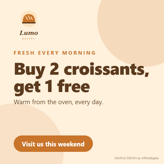 Bakery offer poster