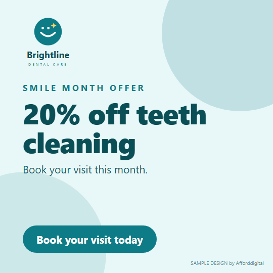 Dental clinic offer poster